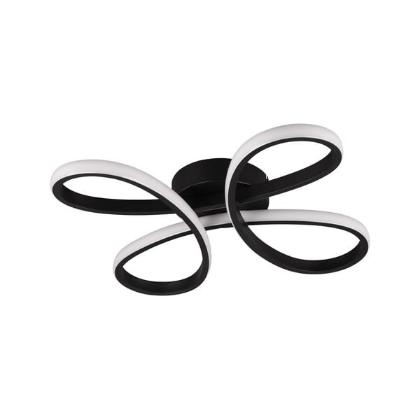Crna LED stropna svjetiljka 40x40 cm Fly – Trio-image-3