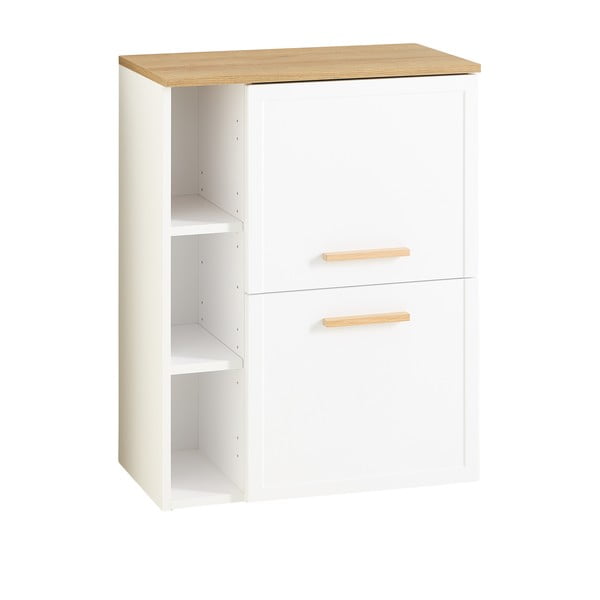 Bijeli nizak/zidni kupaonski ormarić 77x60 cm Quickset 383 – Pelipal