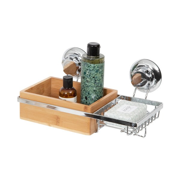 Zidna košara od bambusa s podlogom za sapun Compactor Spa-image-3