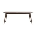 Tamno smeđi proširiv blagovaonski stol u dekoru hrasta 90x190 cm Yumi – Rowico