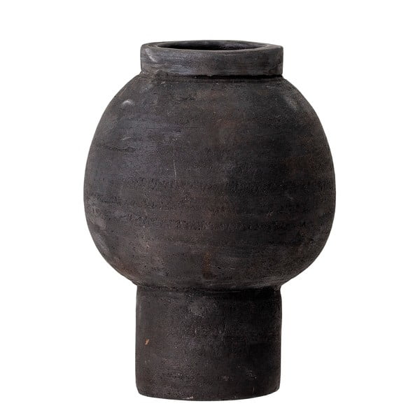 Crna ukrasna vaza od terakote Bloomingville Mindi, visina 18 cm