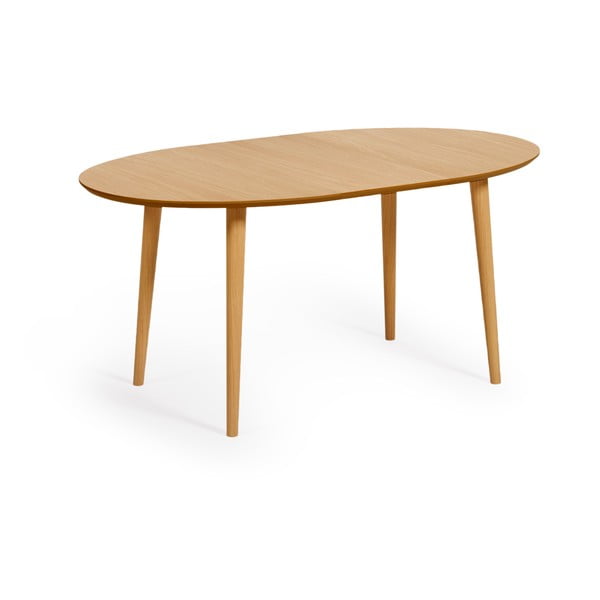 Proširiv blagovaonski stol u dekoru hrasta u prirodnoj boji 90x120 cm Oqui – Kave Home-image-2