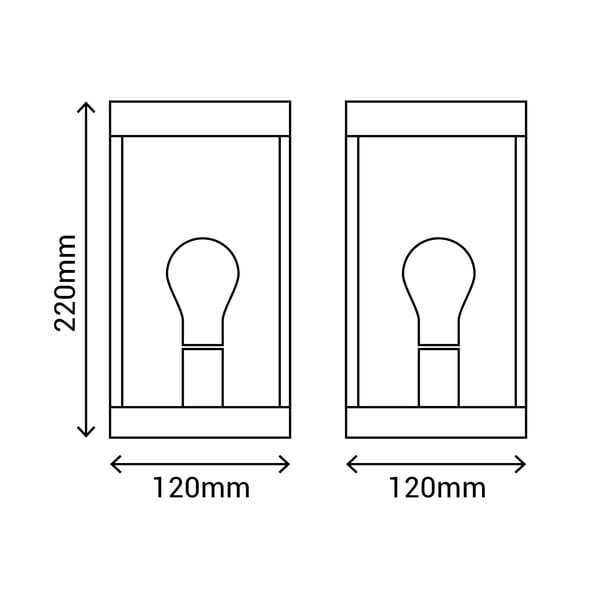 Zidna vanjska svjetiljka (visina 22 cm) – SULION-image-3