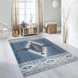 Plavi perivi tepih 120x180 cm Ethnic Geo – Mila Home