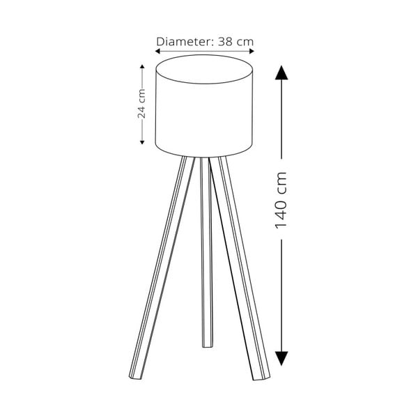 Podna svjetiljka s bež Aiden sjenilom-image-1