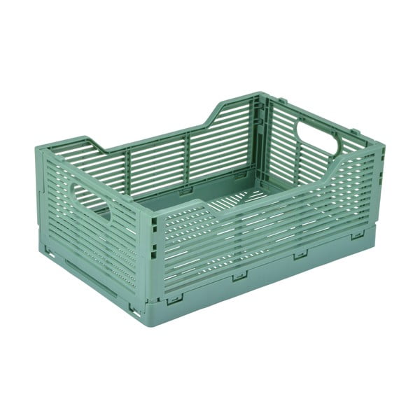 Svijetlo zelena plastična kutija za pohranu 40x30x17 cm – Homéa