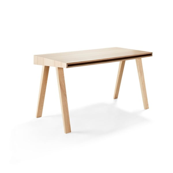 Radni stol od jasenovog drveta EMKO 4.9, 140 x 70 cm-image-4