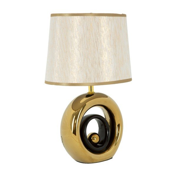 Bijela stolna lampa sa zlatnim dizajnom Mauro Ferretti Round-image-3