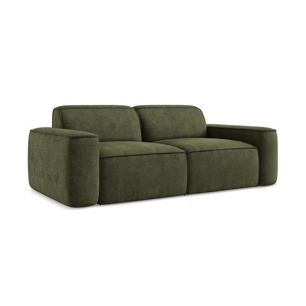 Zelena sofa od šenila 204 cm Omao – Makamii-image-1