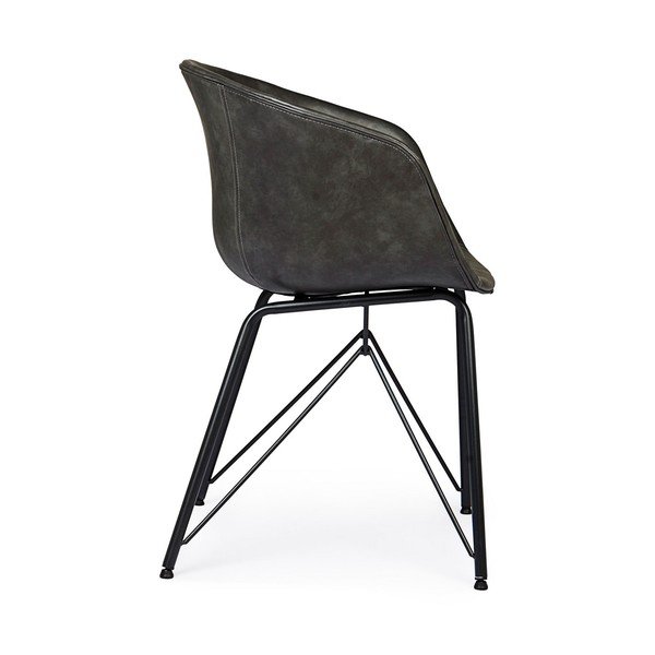 Tamno siva podstavljena blagovaonska stolica Warhol – Bizzotto-image-3