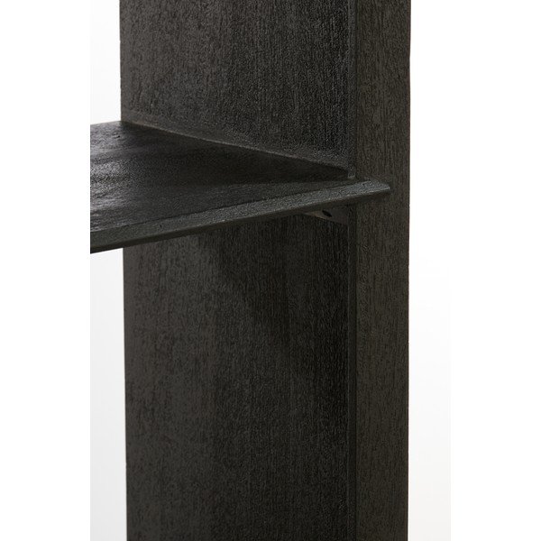 Crna biblioteka od masivnog drveta 95x190 cm Sondrio – Light & Living-image-4