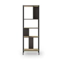 Crna/u prirodnoj boji biblioteka u dekoru hrasta 58x175 cm Alabama – Marckeric