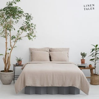 Krem posteljina za krevet od konopljinog vlakna 140x200 cm - Linen Tales