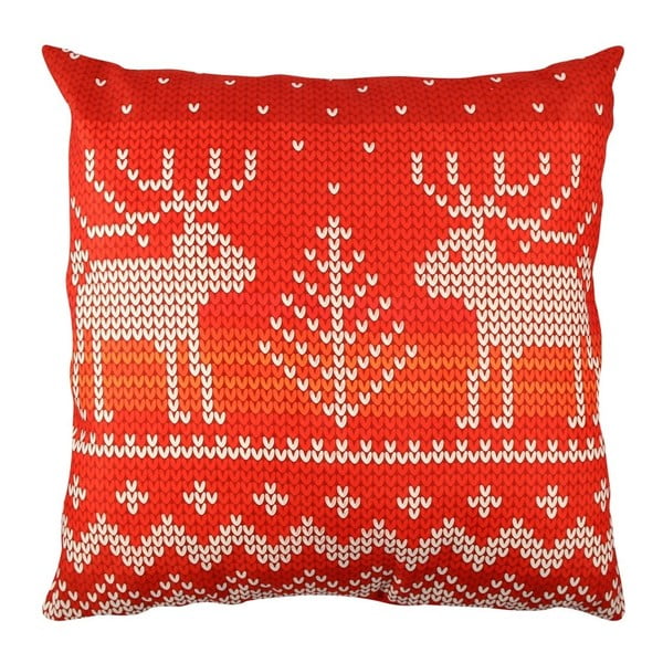 Jastuk s božićnim pletenjem jelena
