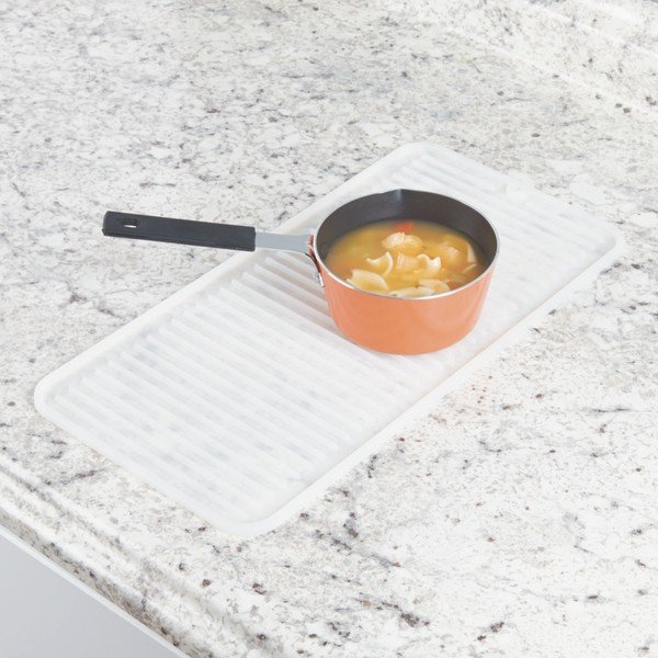 Silikonski stalak za okapanje posuđa iDesign Lineo Drying Mat, 40.5 x 20.5 cm-image-1