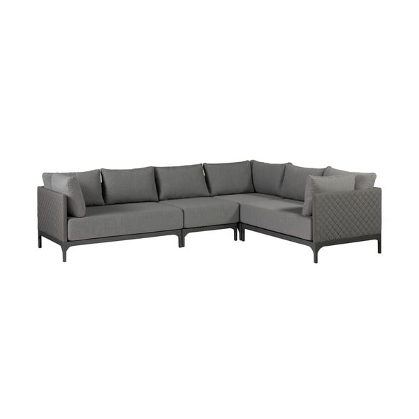 Tamno siva podstavljena vrtna sofa Domino – Exotan