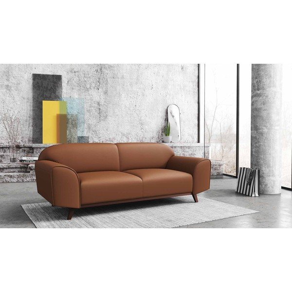 Konjak smeđa kožna sofa 193 cm Nesbo – MESONICA-image-1