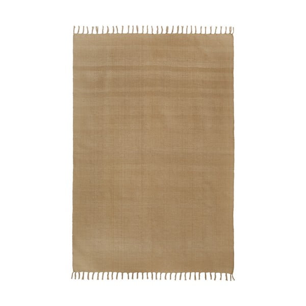 Svijetlosmeđi ručno tkani pamučni tepih Westwing Collection Agneta, 70 x 140 cm