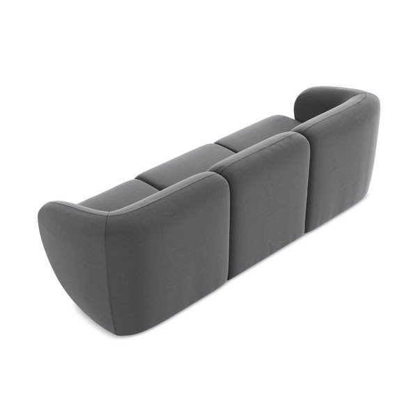 Siva baršunasti sofa 244 cm Lani – Makamii-image-3