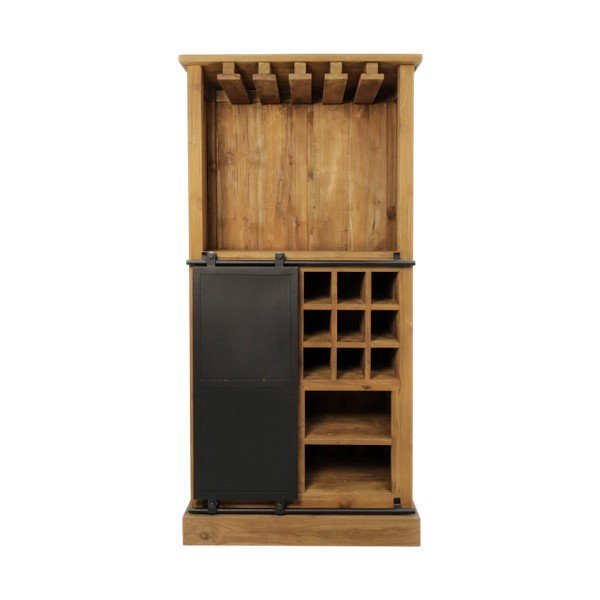 Vitrina za vino od tikovine za 18 boca, 84x177 cm Blackburn - HSM collection-image-2