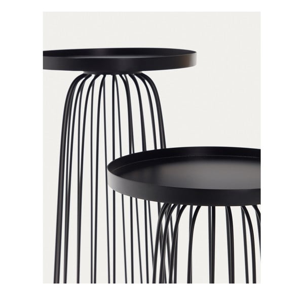 Metalni okrugli pomoćni stolići u setu 2 kom ø 36 cm Dilva – Kave Home-image-1