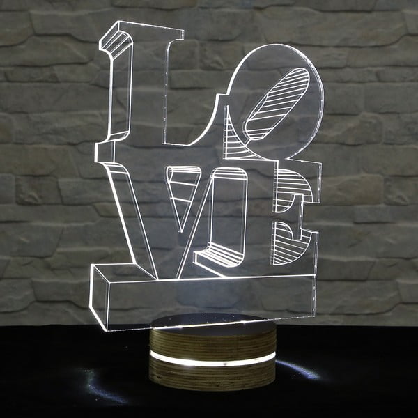 3D stolna lampa Ljubav