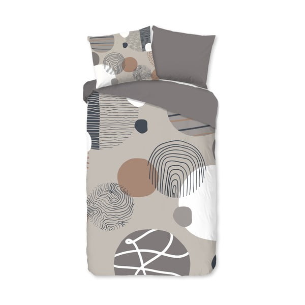 Siva pamučna posteljina za krevet za jednu osobu/za produženi krevet 140x220 cm Hendrik – Good Morning