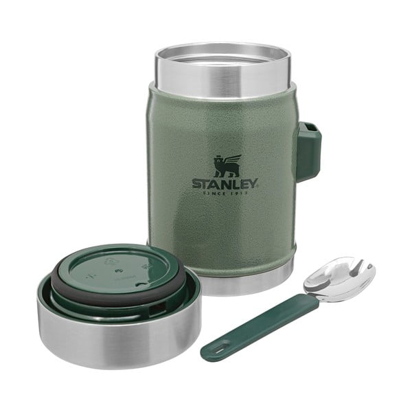 Zelena termosica od nehrđajućeg čelika za hranu 400 ml Legendary Classic Hammer Tone Green – Stanley-image-2