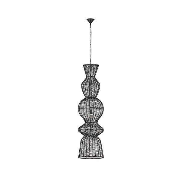 Mat crna viseća svjetiljka od užeta ø 38 cm Breena – Nova Luce