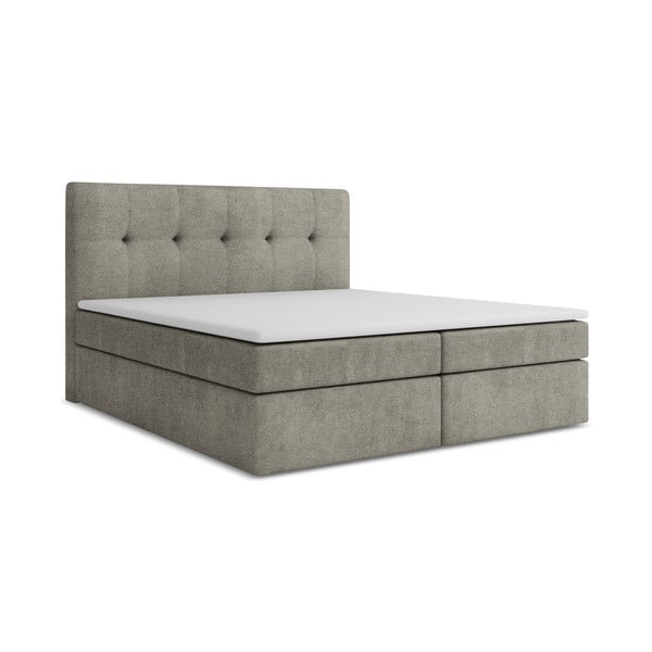 Sivi boxspring krevet s prostorom za odlaganje 160x200 cm Palta – Makamii