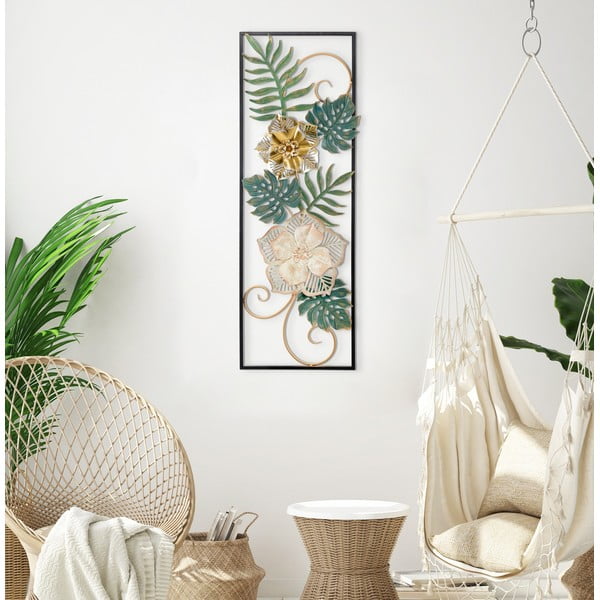 Metalna viseća dekoracija s cvjetnim uzorkom Mauro Ferretti Campur -A-, 31 x 90 cm-image-1