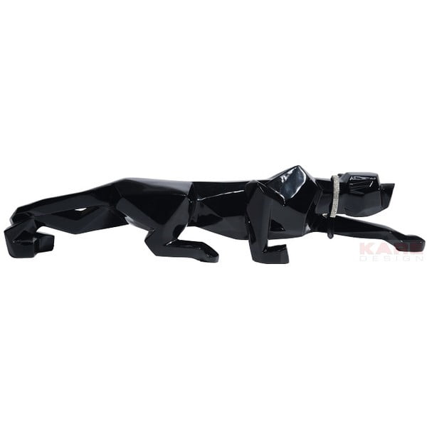 Crna skulptura Kare Design Black Cat, dužina 90 cm