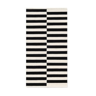 Crno-bijeli obostrani/ručno rađen vuneni tepih 80x150 cm Donna – Hanse Home