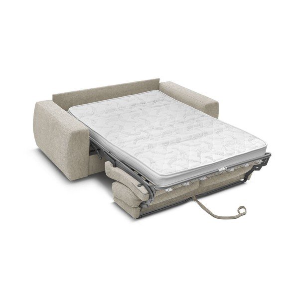 Bež sofa za spavanje/sklopiva od šenila 240 cm Hugo – Bobochic Paris-image-3