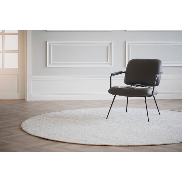 Svijetlo sivi vuneni okrugli tepih ø 250 cm Auckland - Rowico-image-3