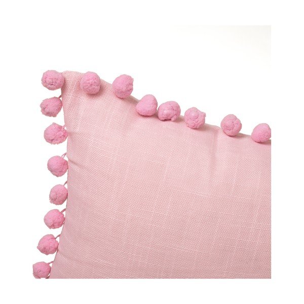 Ružičasti jastuk Casa Selección Pompom, 50 x 30 cm-image-2