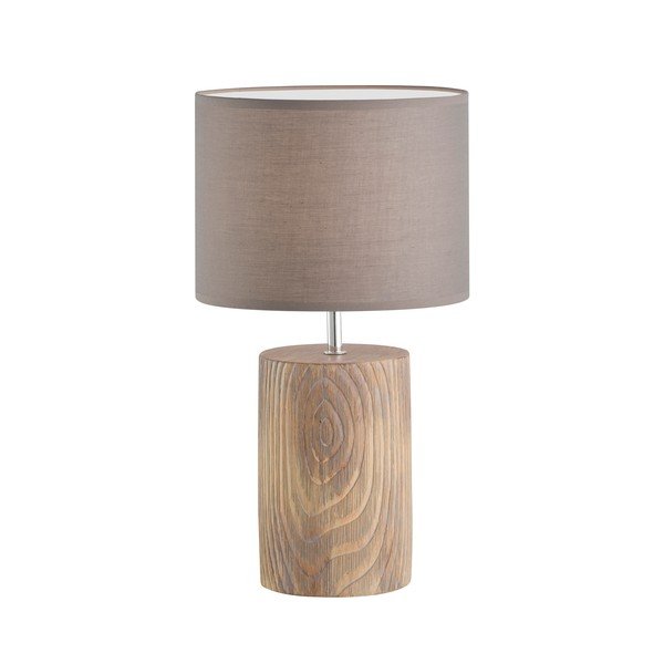 Smeđa stolna lampa Fischer & Honsel Malik, visina 43 cm