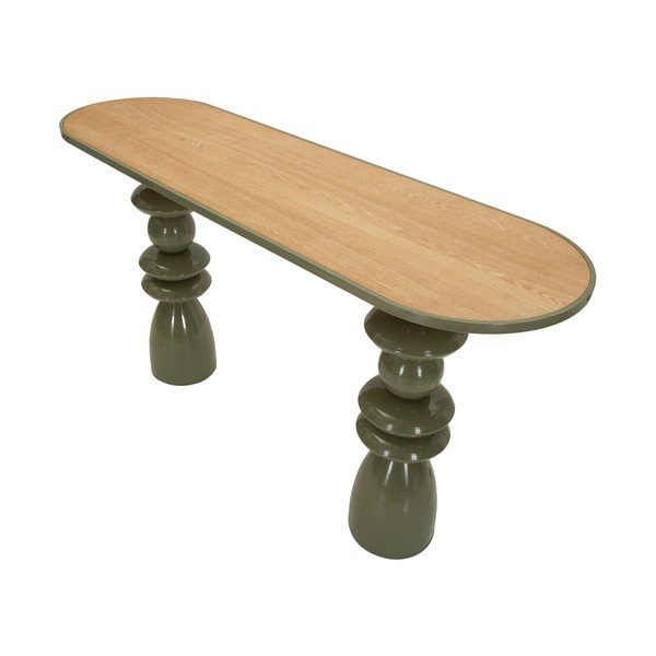 Zeleni metalni pomoćni stol 45x150 cm Metal Console – Mauro Ferretti-image-3