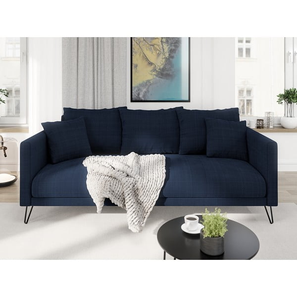 Tamno plava sofa od šenila 200 cm Freya – Ropez-image-1