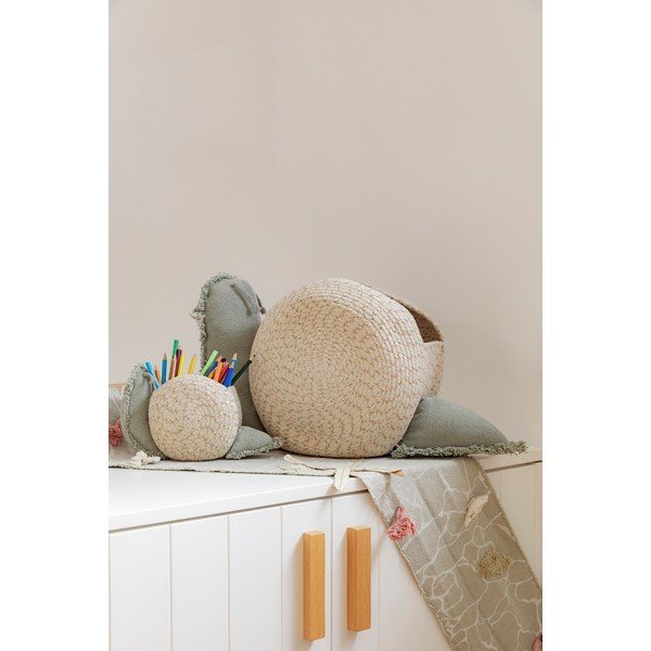 Krem/kadulja zelena tekstilna dječja kutija za pohranu 60x24x30 cm Big Snail – Lorena Canals-image-1