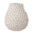 Krem ručno izrađena vaza od kamenine Spikey – Bloomingville
