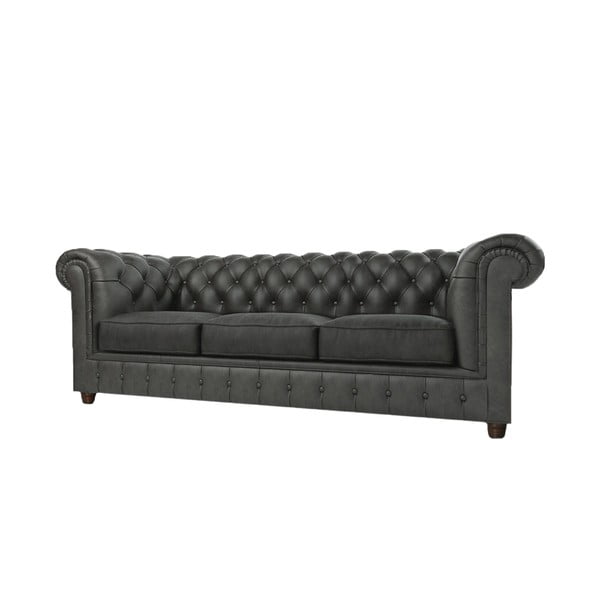 Antracit baršunasta sofa 230 cm Cambridge - Ropez
