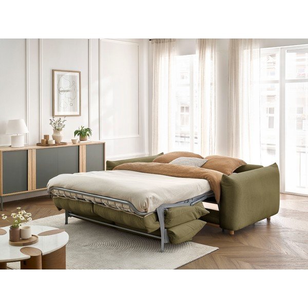 Zelena sklopiva sofa 234 cm Ernest – Bobochic Paris-image-1