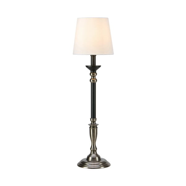 Crna/siva stolna lampa s tekstilnim sjenilom (visina 73 cm) Gent – Markslöjd