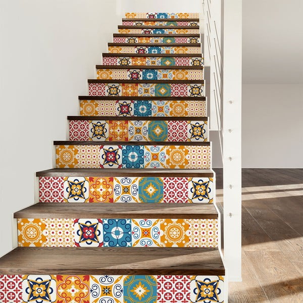 Set 2 naljepnice za stepenice Ambiance Dola, 15 x 105 cm