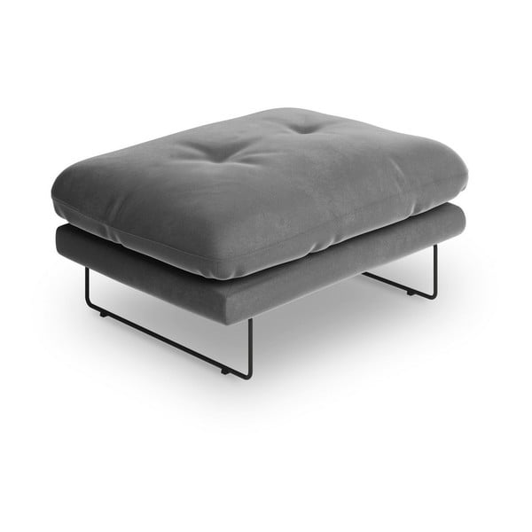 Sivi puf s baršunastim tapecirungom Windsor & Co Sofas Gravity-image-2