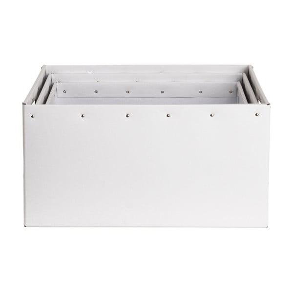 Bijele kartonske kutije za pohranu u setu  3 kom Ture – Bigso Box of Sweden-image-3