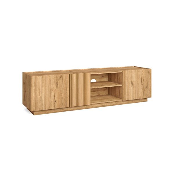 TV stol u dekoru hrasta u prirodnoj boji 180x48 cm Rayana - Marckeric-image-4