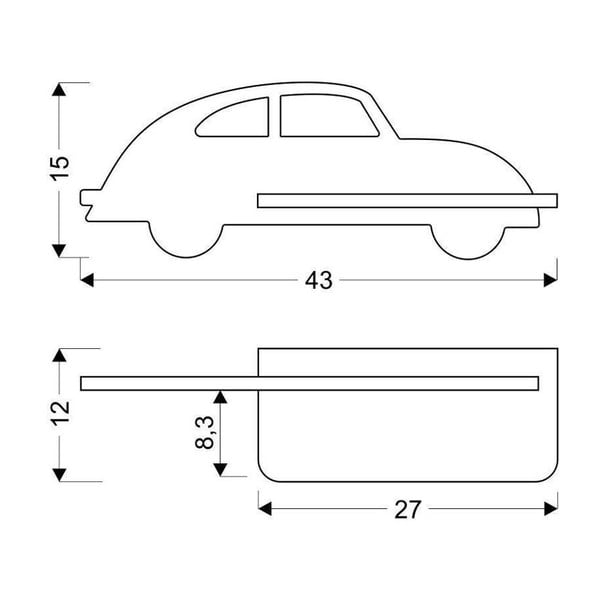 Crna dječja svjetiljka Car - Candellux Lighting-image-4
