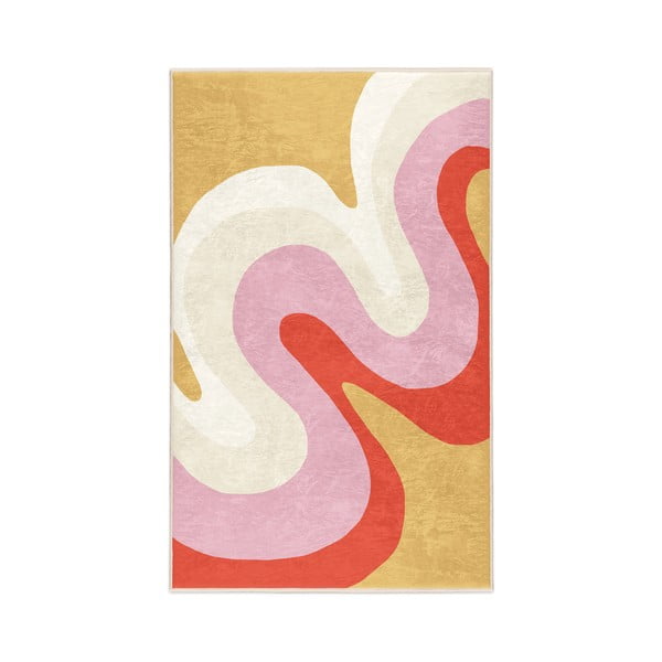 Žuti /ružičasti periv tepih 120x180 cm Raspberry Creamsicle – Mila Home